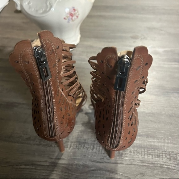 Schutz Floryane High Heels Brown Leather - Picture 6 of 7